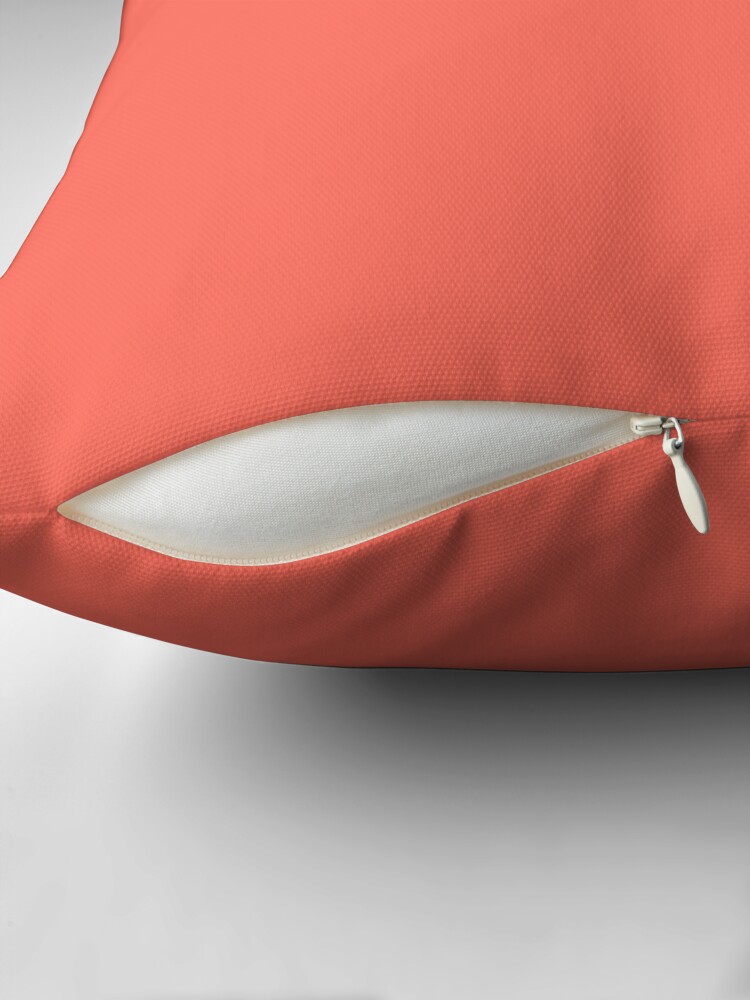 Thumbnail 2 of 4, Pillow, PLAIN SOLID BITTERSWEET -100 CORAL AND SALMON  SHADES ON OZCUSHIONS ON ALL PRODUCTS  designed and sold by ozcushions.