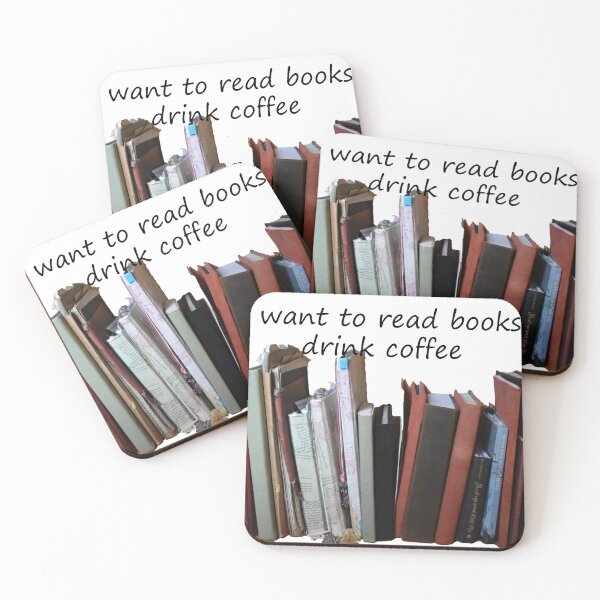 Item preview, I just want to read books and drink coffee designed and sold by myatticstudio.