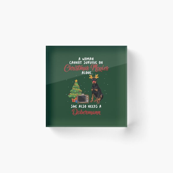 Item preview, Women Dobermann and Christmas Movie Funny Gift designed and sold by TeeDoozy.