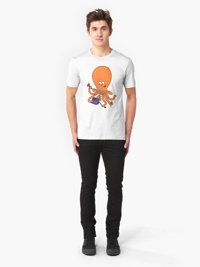 Alternate view of Phil the Kraken Fixes Slim Fit T-Shirt