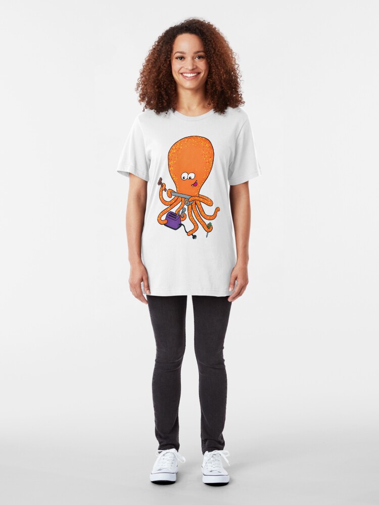 Alternate view of Phil the Kraken Fixes Slim Fit T-Shirt