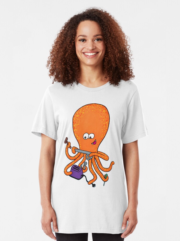 Alternate view of Phil the Kraken Fixes Slim Fit T-Shirt