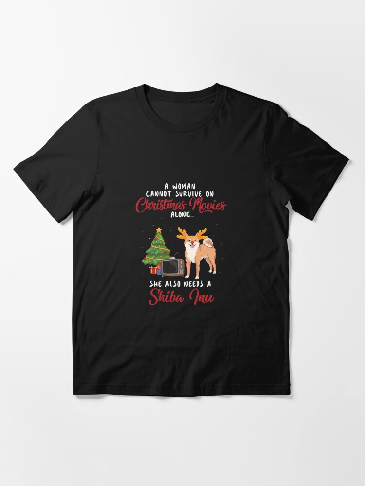 Discover Women, Shiba Inu and Christmas Movie Funny Gift  T-Shirt