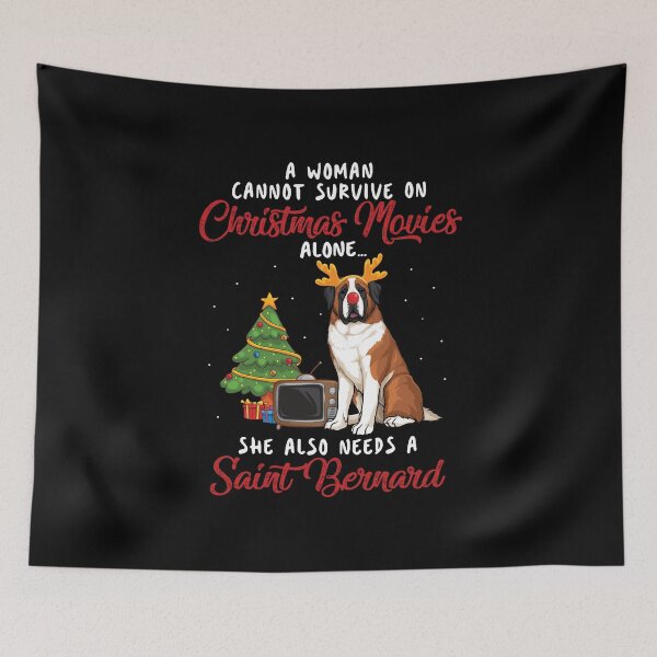 Item preview,  Women. Saint Bernard and Christmas Movie Funny Gift designed and sold by TeeDoozy.