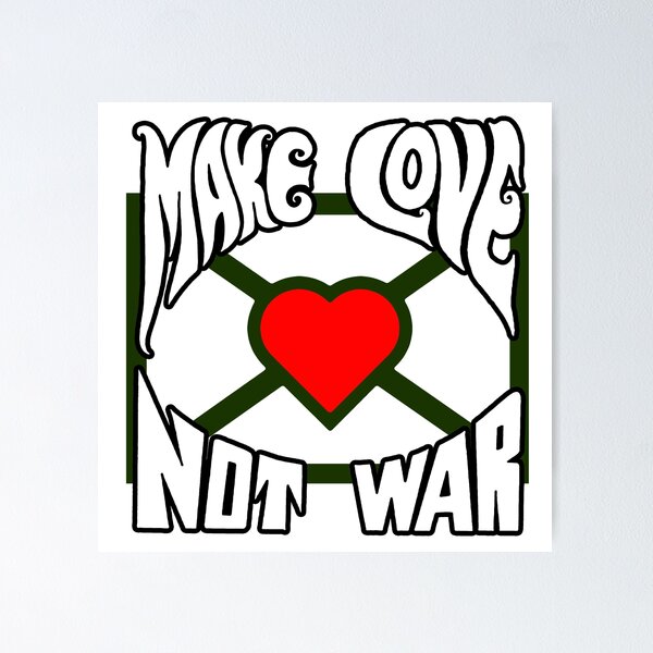 Item preview, Haz el amor y no la guerra; Signo táctico; designed and sold by StickerApe.