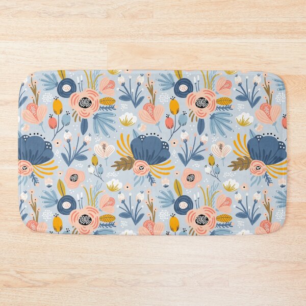 Item preview, Florals on Cool Blue designed and sold by NeoHues.