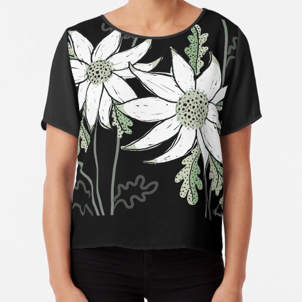 Australian Flannel Flower Chiffon Top