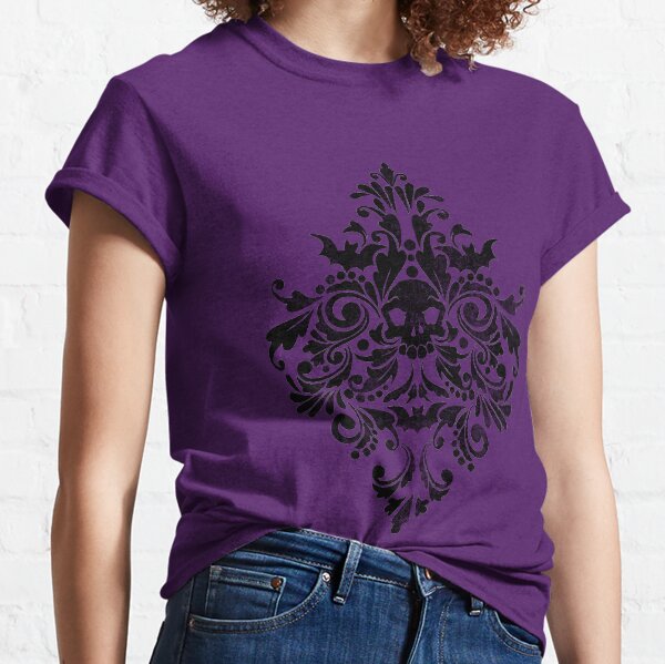 Skull Damask Pattern Classic T-Shirt