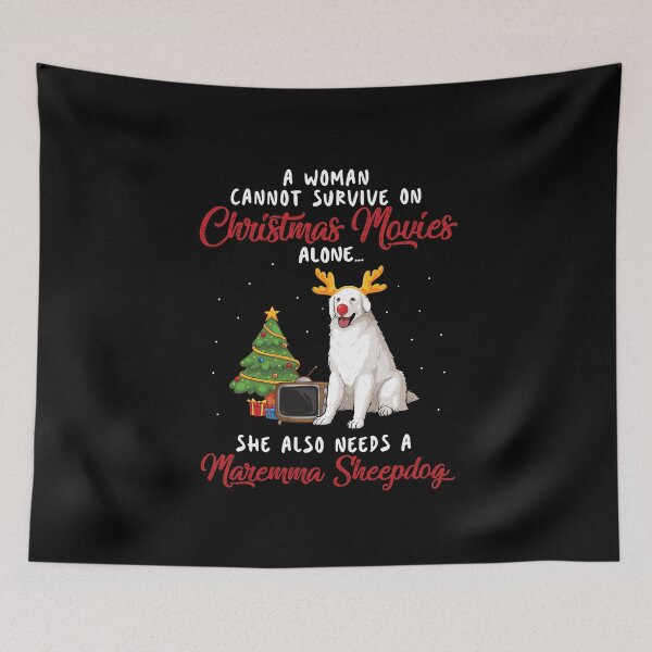 Item preview,  Women, Maremma Sheepdog and Christmas Movie Funny Gift designed and sold by TeeDoozy.