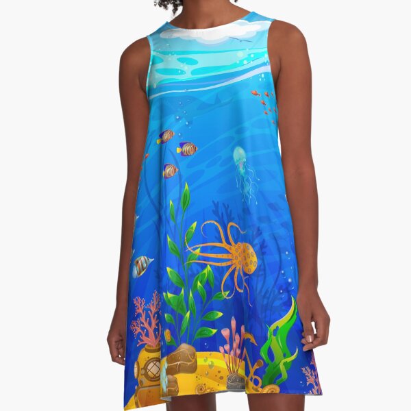 Underwater world A-Line Dress