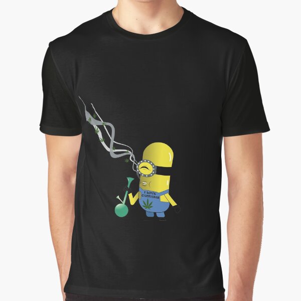 Smoking Minion Graphic T-Shirt