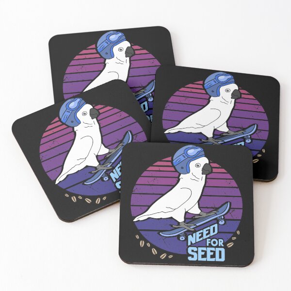 Item preview, Need for Seed - skater Cockatoo doodle designed and sold by FandomizedRose.