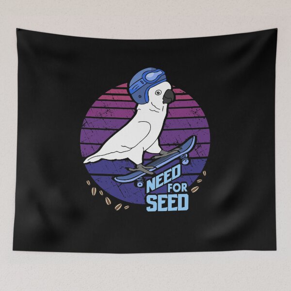 Item preview, Need for Seed - skater Cockatoo doodle designed and sold by FandomizedRose.