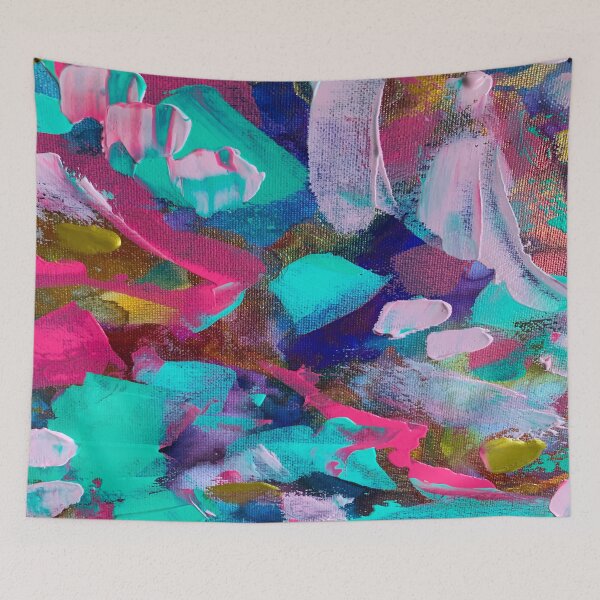 Item preview, Abstract palette knife, Purple and Pink designed and sold by Shakirabellart.