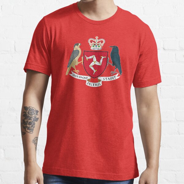 Isle Of Man Flag 3 Legs Of Man Manx Coat Of Arms Celtic Triskelion Essential T-Shirt