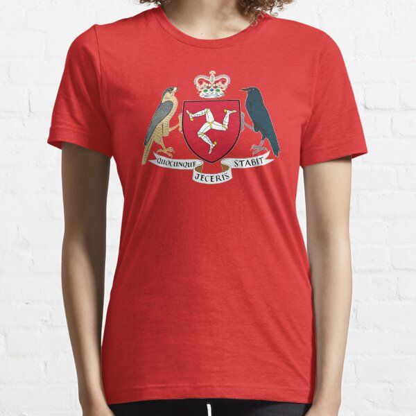 Isle Of Man Flag 3 Legs Of Man Manx Coat Of Arms Celtic Triskelion Essential T-Shirt
