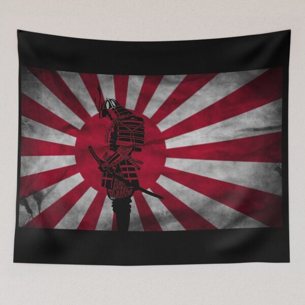 Item preview, Samurai Shogun in front of Japanese flag designed and sold by Quentin1984.
