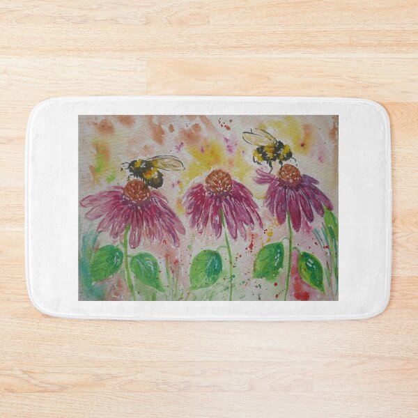 Item preview, Bumblebees on Echinacea designed and sold by Casimirasart.