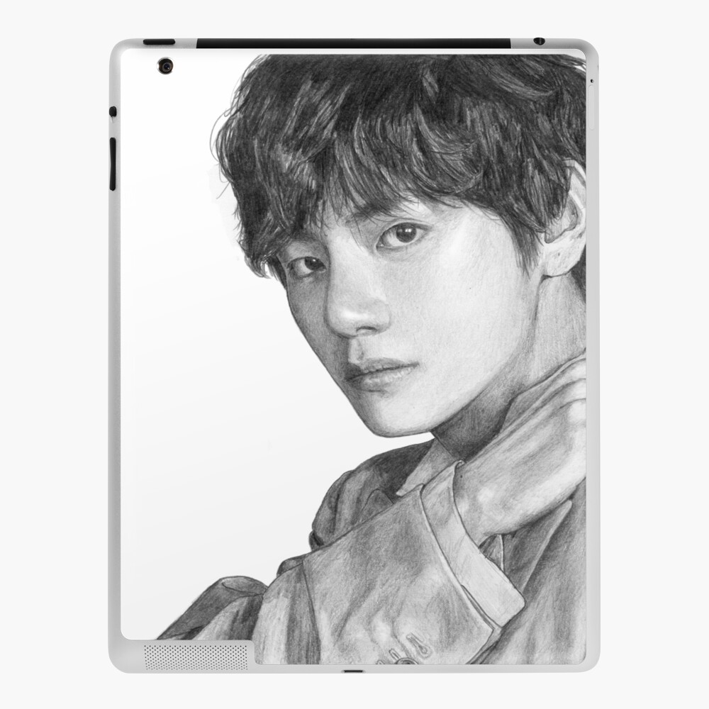 BTS V (Kim Taehyung) colored pencil drawing, BTS fan art Tote Bag