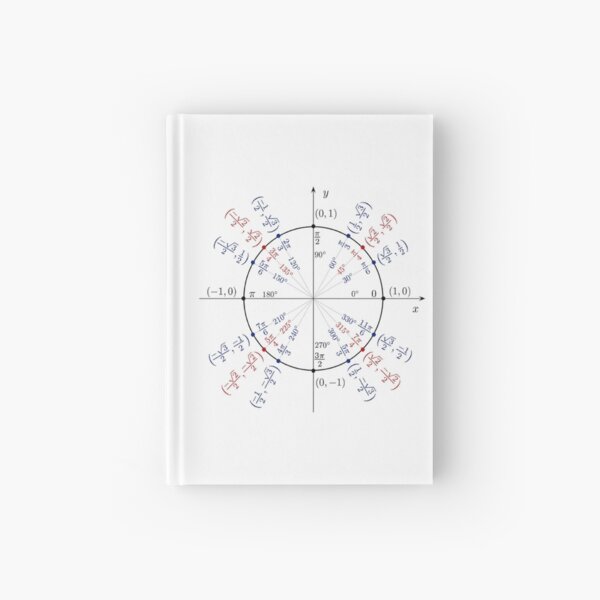 Trigonometry: angles in degrees, angles in radians, cosines of angles, sines of angles Hardcover Journal