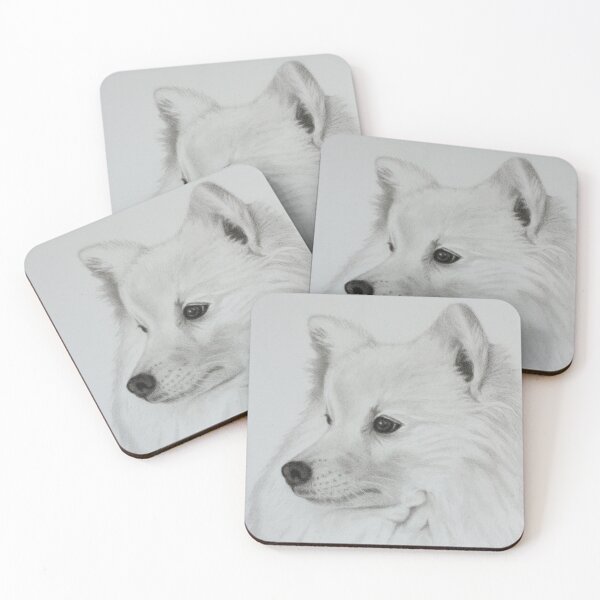Item preview, Japanese Spitz Portrait designed and sold by KarenWoodArt.