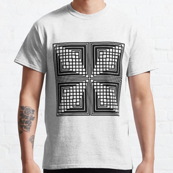 #Grid, #design, #illustration, #square, pattern, tile, art, lattice, abstract, net, mosaic, shape Classic T-Shirt