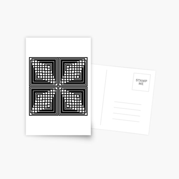 #Grid, #design, #illustration, #square, pattern, tile, art, lattice, abstract, net, mosaic, shape Postcard
