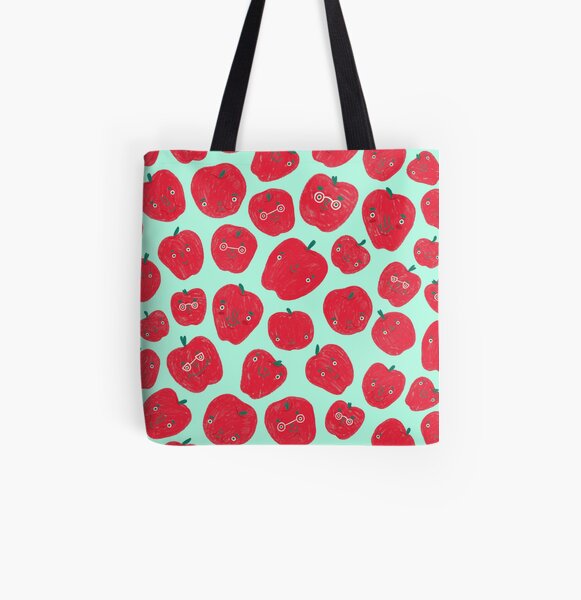 Manzanas Bonicas Bolsa estampada de tela