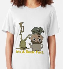 Greg and pet Frog. It's a Rock Fact. Slim Fit T-Shirt