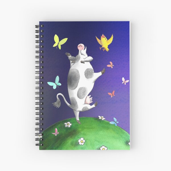 Cow and Bird are best friends Spiral Notebook
