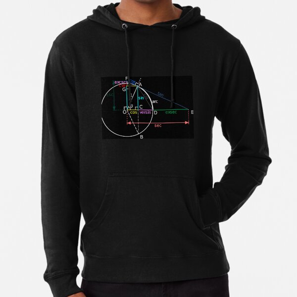 All of the trigonometric functions of an angle θ can be constructed geometrically in terms of a unit circle centered at O. Lightweight Hoodie