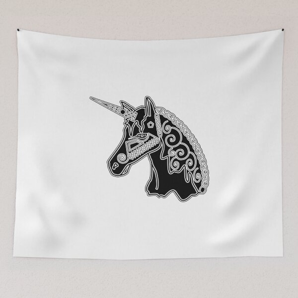 Item preview, Celtic Unicorn B & W designed and sold by ManoonFrance.
