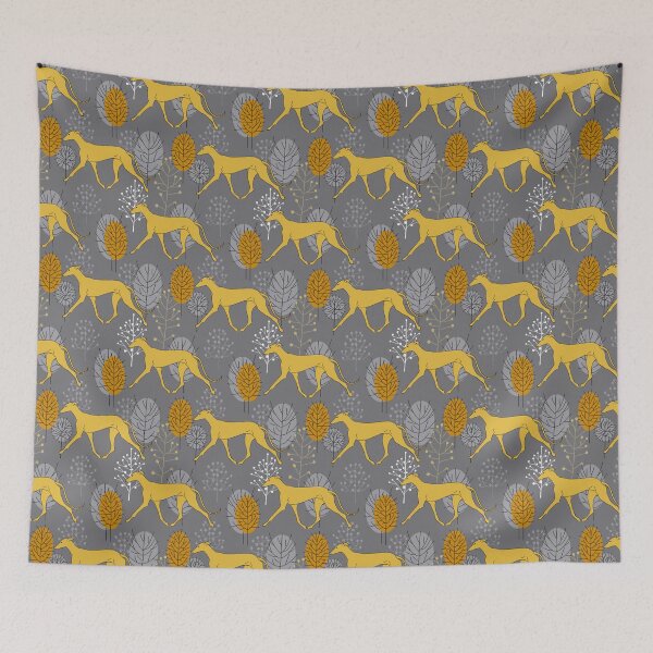 Item preview, Trotting yellow galgos designed and sold by lobitos.