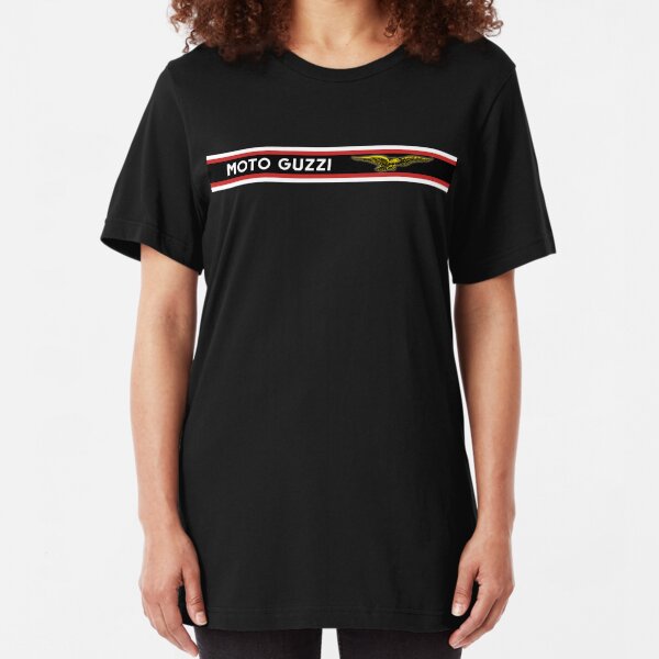 Moto Guzzi V7 Sport Telaio Rosso Tank Logo Slim Fit T-Shirt
