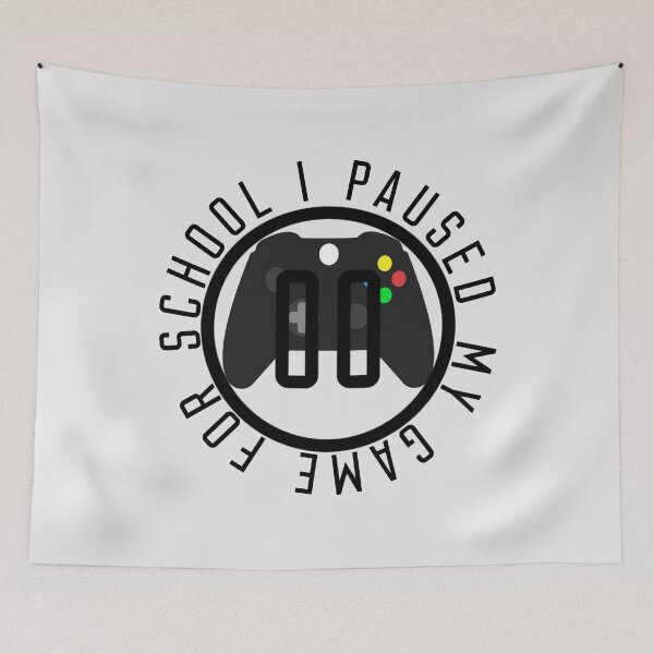 Item preview, I Paused My Game For School - Back to School and Gaming Geeks Gift Ideas designed and sold by ASClothDesign.