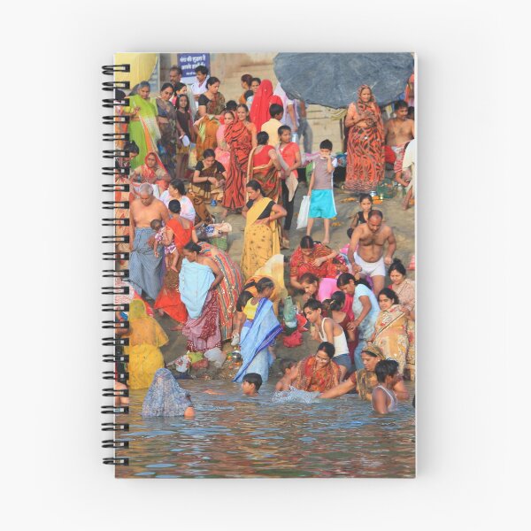Item preview, Varanasi. Morning ritual bathers in the Ganges. designed and sold by RankAmateur.