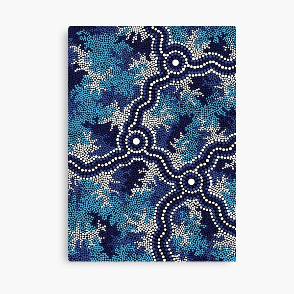 Aboriginal Art Authentic - Wetland Dreaming 2 Canvas Print