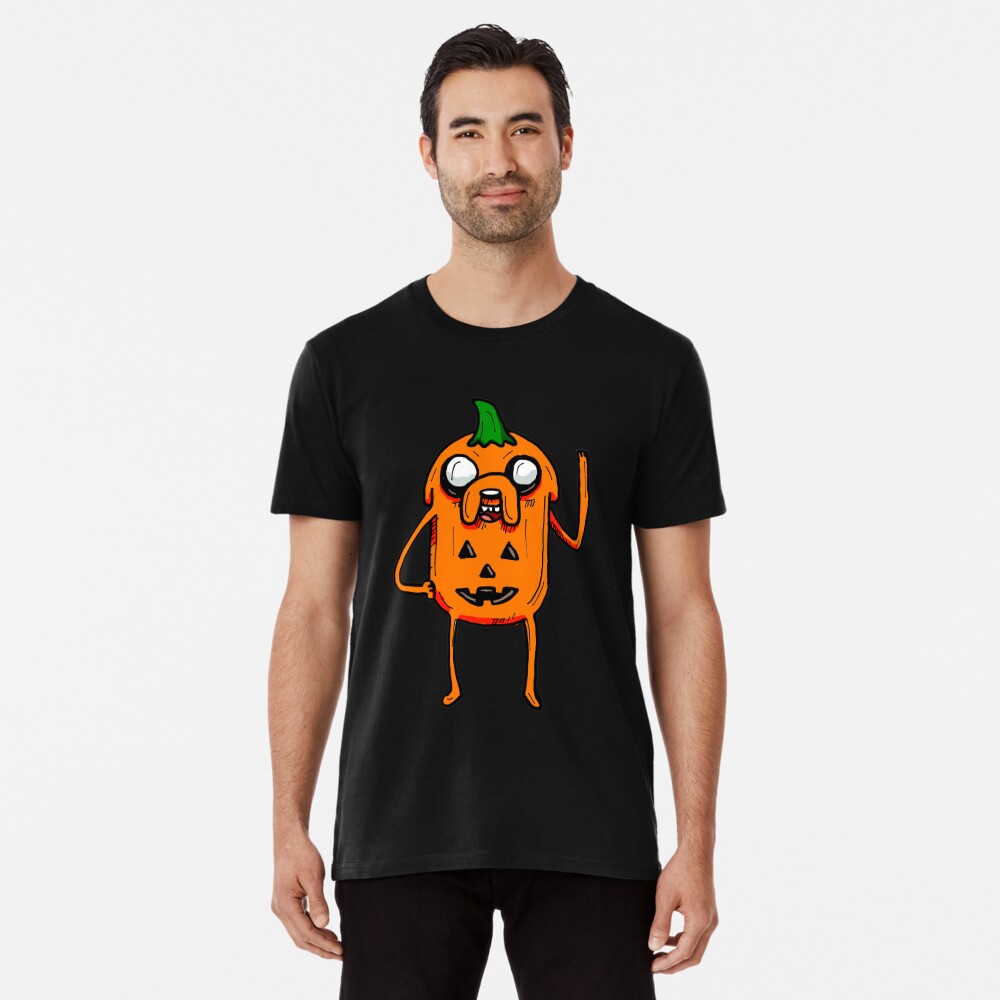 Halloween Jake the Dog from Adventure Time™ as a Jack O Lantern Pumpkin Premium T-Shirt