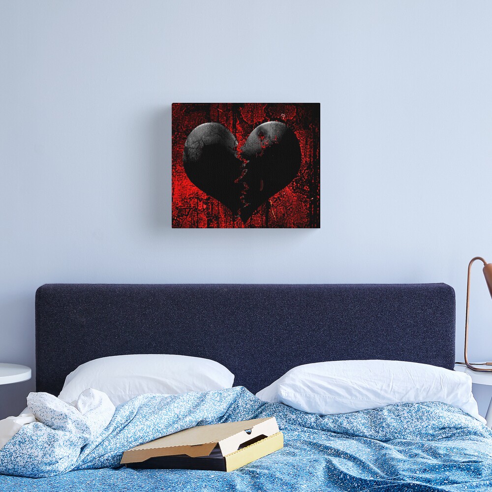 HEARTBROKEN  Canvas Print for Sale by johnnyssandart