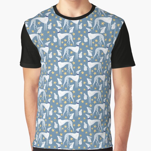 Galgo, hare and stars Graphic T-Shirt