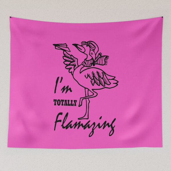 Item preview, I'm Totally Flamazing Pink Flamingo Pilot with Paper Plane Last-Minute Halloween Costume designed and sold by Maryna Denysenko.