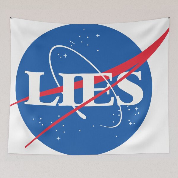 Item preview, NASA LIES LOGO designed and sold by printagonist.