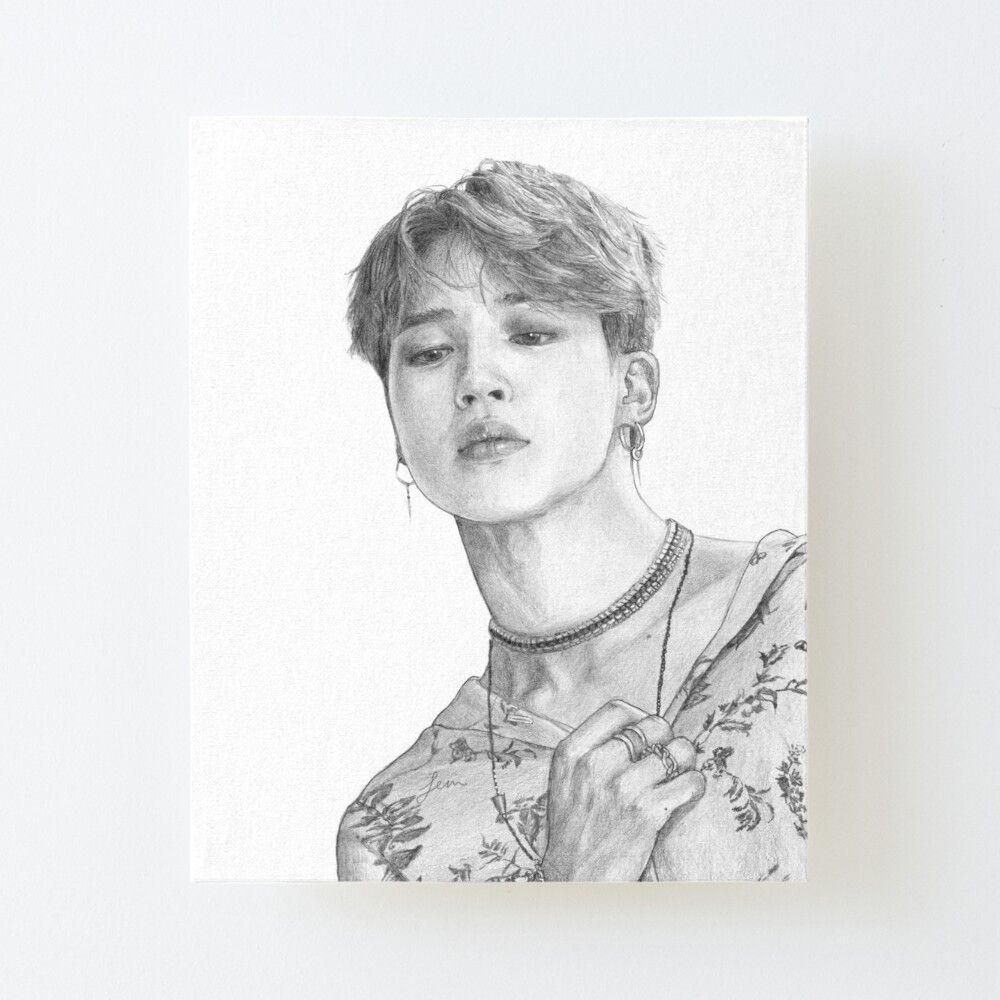 On Whiter Paper Ivary BTS jimin realistic colour pencil sketch, Size: A4 at  Rs 300/piece in Delhi