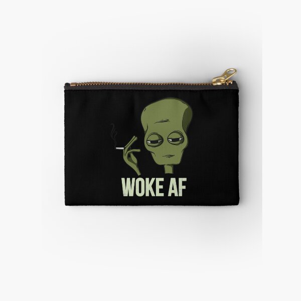 Item preview, Woke Af Smoking Alien Funny Chilled Aware Tee designed and sold by noirty.
