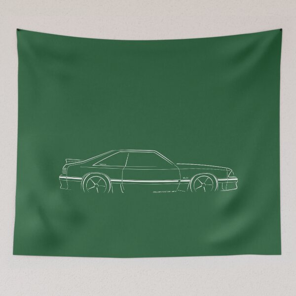 Item preview, Ford Mustang GT (fox body) - profile stencil, white designed and sold by mal-photography.