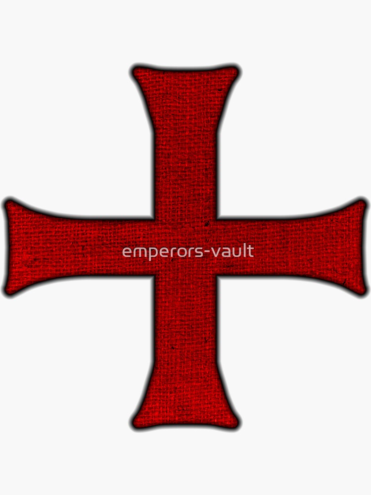 Crusader Cross Sticker By Emperors Vault Redbubble