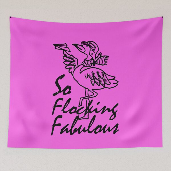 Item preview, So Flocking Fabulous Pink Flamingo Pilot with Paper Plane Last-Minute Halloween Costume designed and sold by Maryna Denysenko.