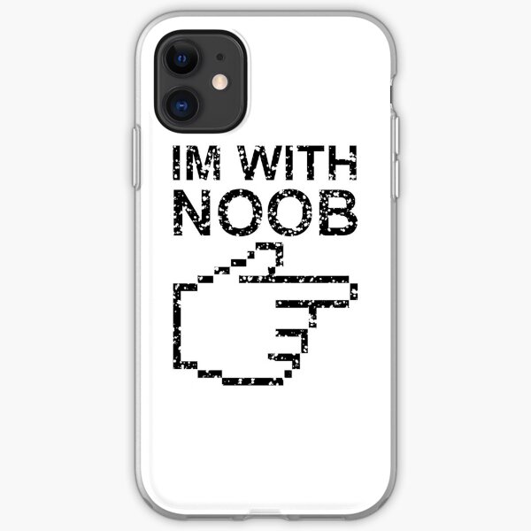 Im With Noob Phone Cases Redbubble - roblox noob device cases redbubble