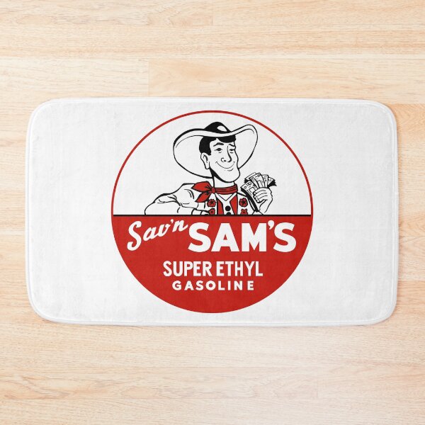 Item preview, Sav'n Sam's Super Ethyl Gasoline vintage sign designed and sold by htrdesigns.