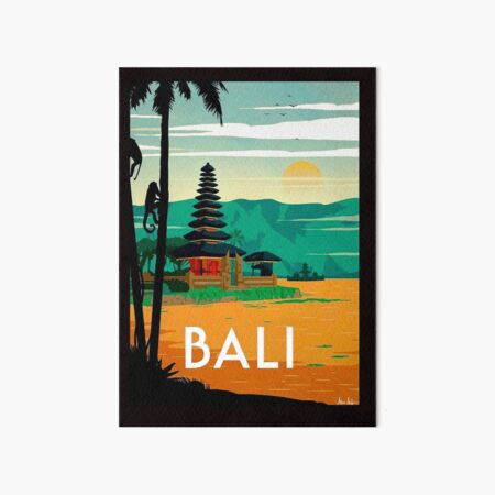 BALI : Vintage Travel and Tourism Advertising Print Art Board Print